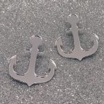 Σκουλαρίκια Anchor Ασημί