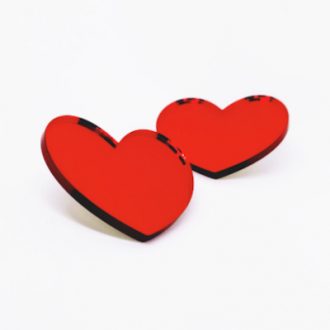 Σκουλαρίκια Love Κόκκινο